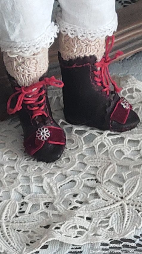 Обувь для антикварной куклы (фото 3)