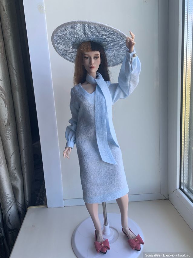 Голубое платье для пышных девочек Ольги Литвинович