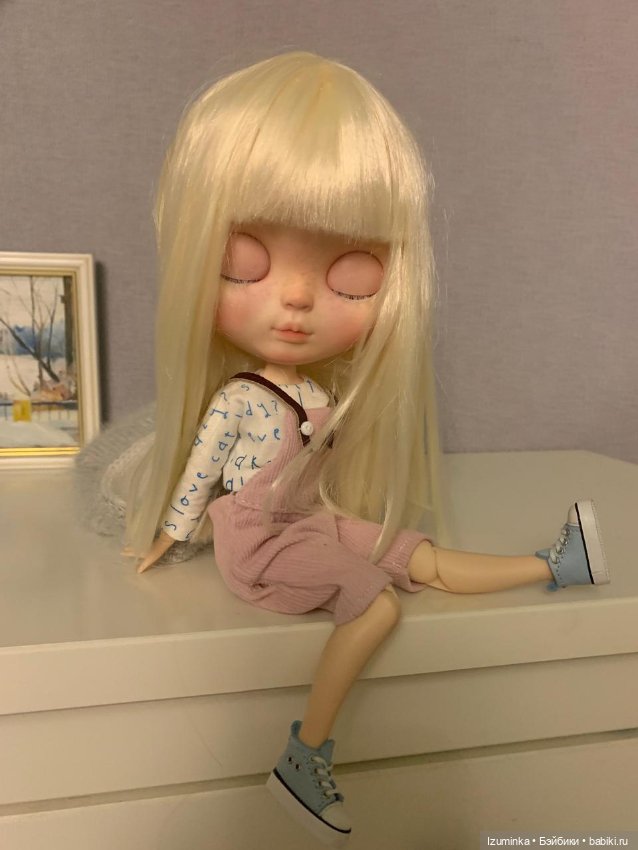 Blythe ooak, Блайз ООАК , нежная девочка - альбинос