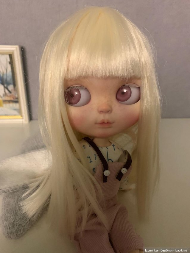 Blythe ooak, Блайз ООАК , нежная девочка - альбинос (фото 4)