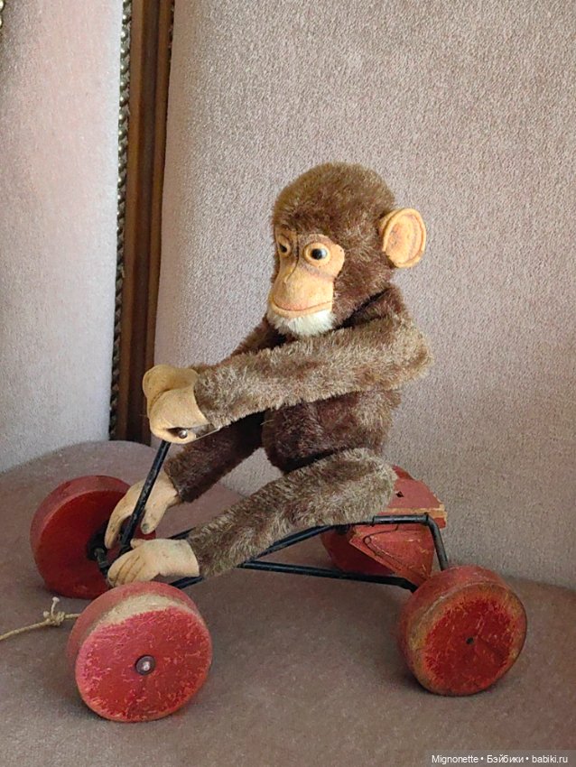 Обезьянка Steiff на колёсиках (фото 5)