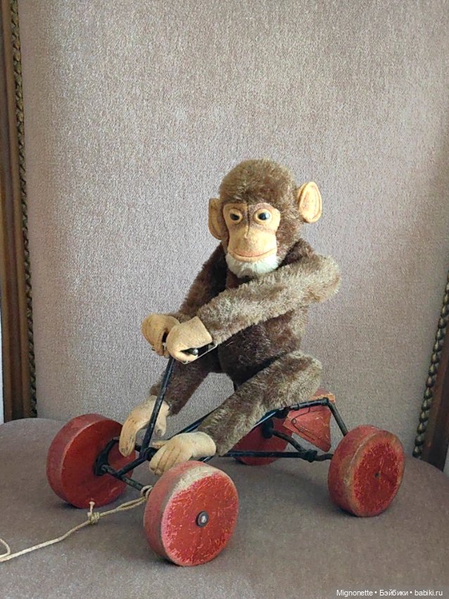 Обезьянка Steiff на колёсиках (фото 7)