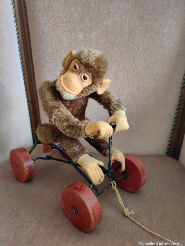 Обезьянка Steiff на колёсиках (фото 8)