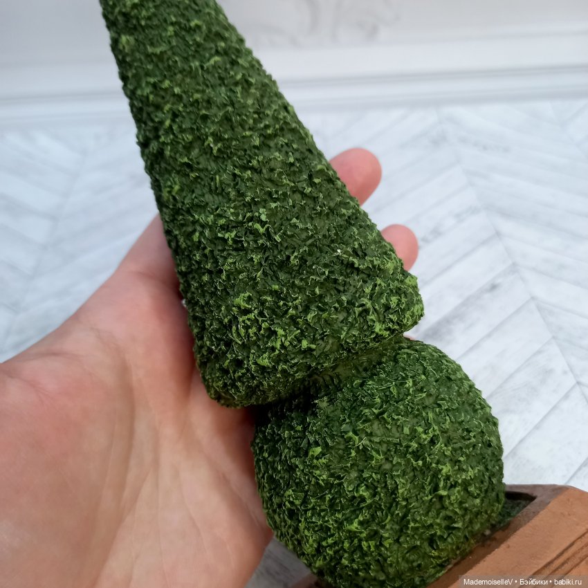 Дерево кипарис в кадке — Миниатюра для кукол (фото 8)