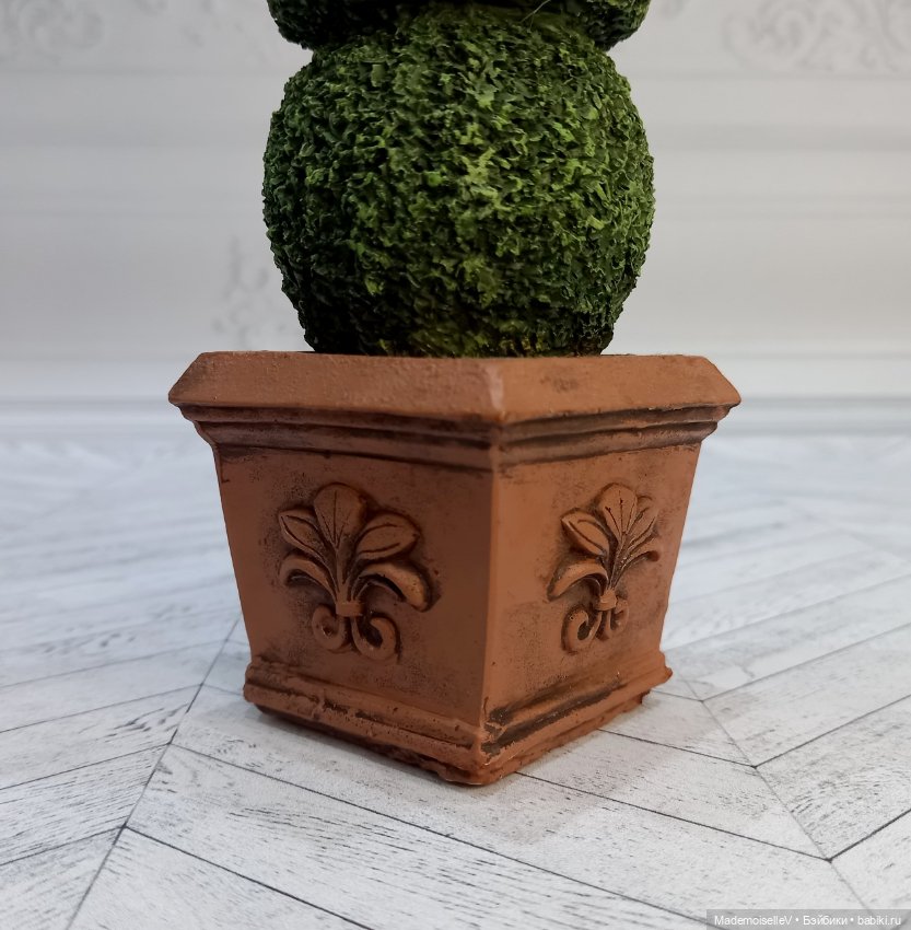Дерево кипарис в кадке — Миниатюра для кукол (фото 7)