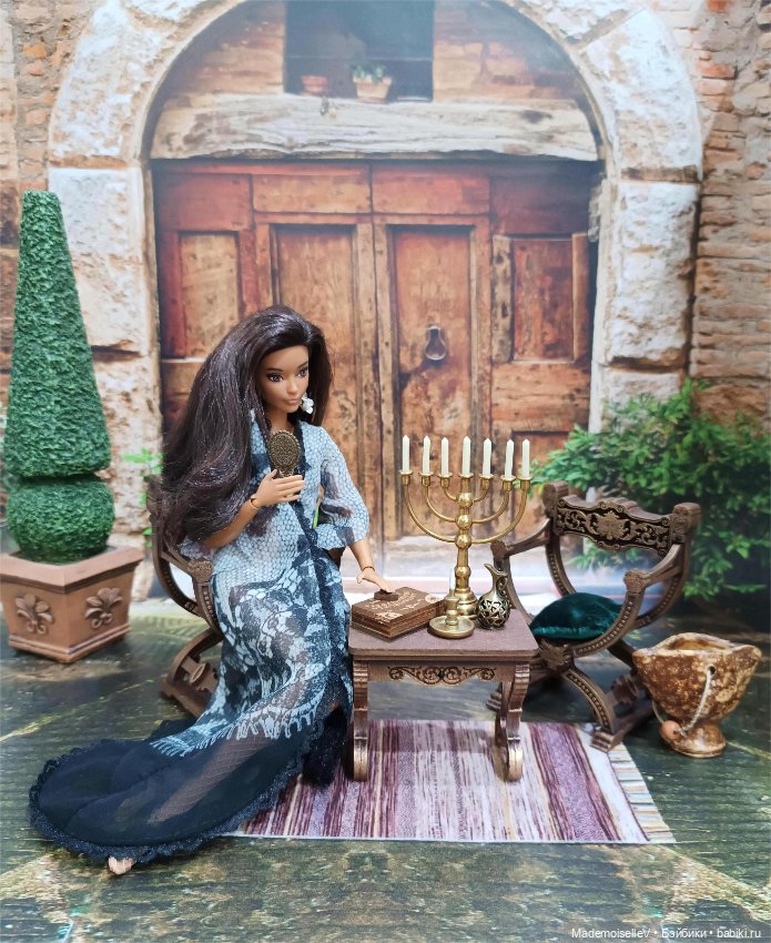 Дерево кипарис в кадке — Миниатюра для кукол (фото 5)