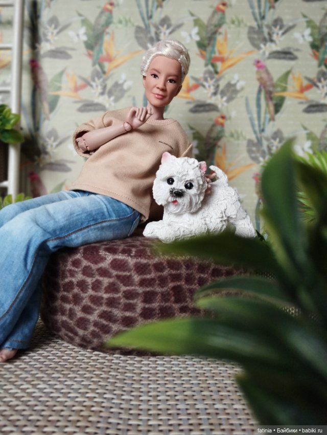Пуф "Animal print" 1:6 — Кукольная мебель (фото 3)