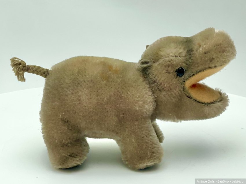 Винтажная мягкая игрушка Nilpferd, Steiff