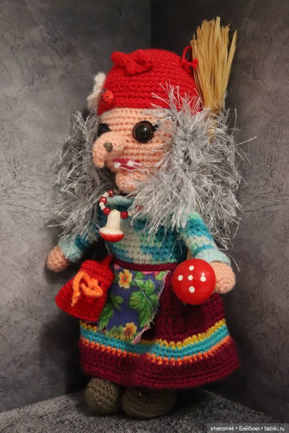 Кукла вязаная "Баба Яга" — Игровые куклы (фото 3)