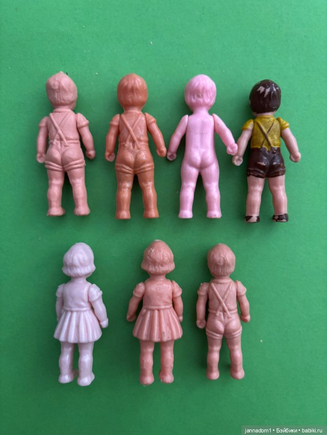 Маленькие куколки с рельефными волосами, высота 5,5 см (фото 4)