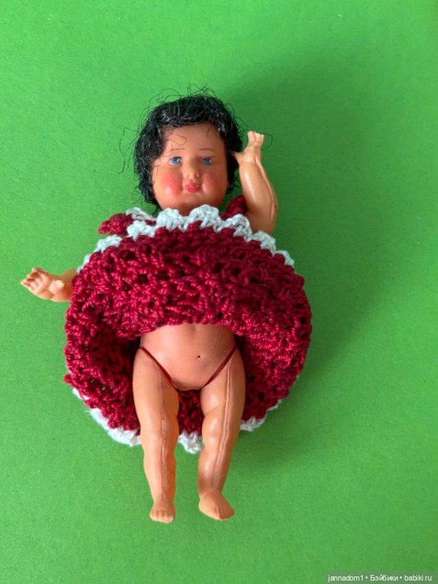 Целлулоидная куколка с красивым мейком Petitcollin, высота 8 см (фото 7)