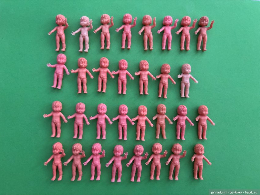 Микро куколки с красивой лепкой, мальчики и девочки, высота 4 см