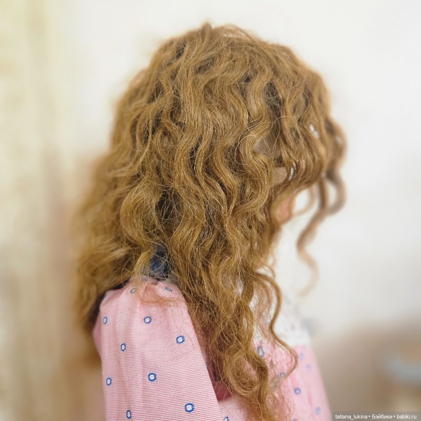 Парик натуральный для кукол объем27-30см