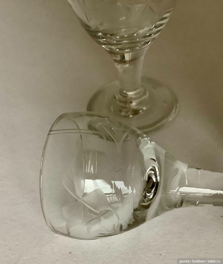 Рюмки/бокалы хрусталь — Аксессуары для кукольных фотосессий (фото 3)