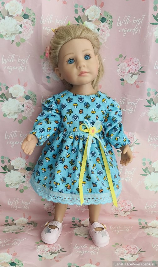 Одежда платье повязка комплект готц Литтл Кидс 36 см