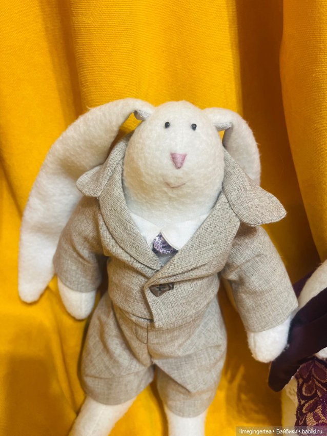 Пара тильда-зайцев — Авторские игрушки (фото 5)