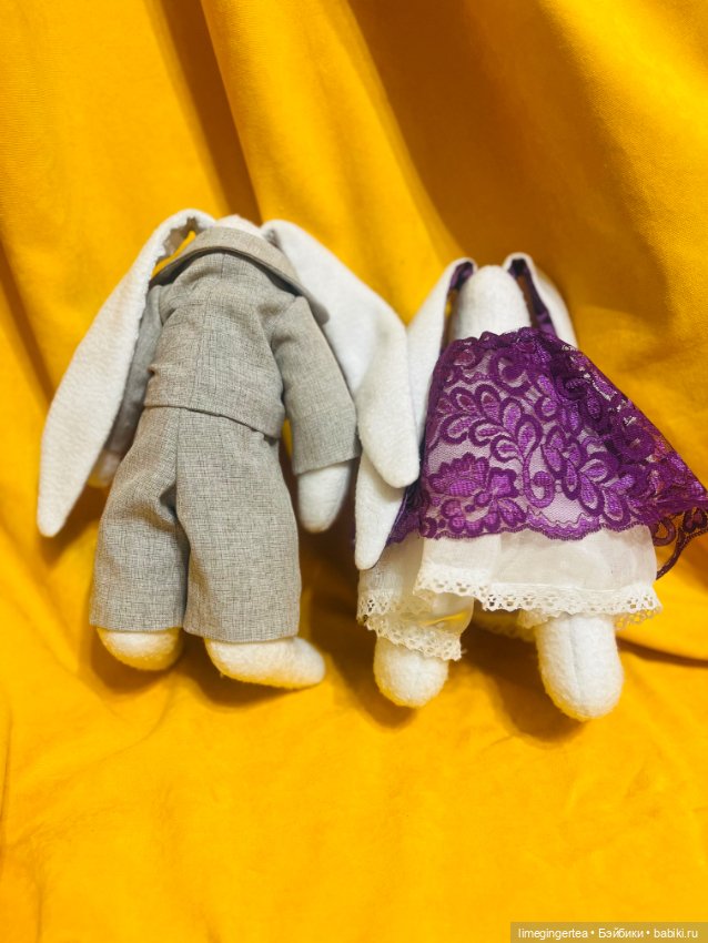 Пара тильда-зайцев — Авторские игрушки (фото 3)