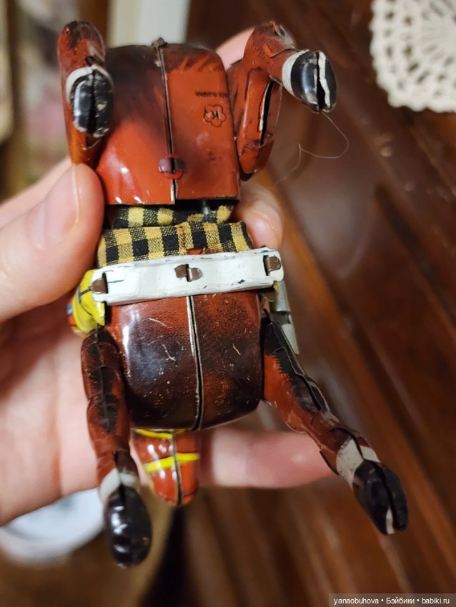 Старинная заводная игрушка ковбой, Япония (фото 4)