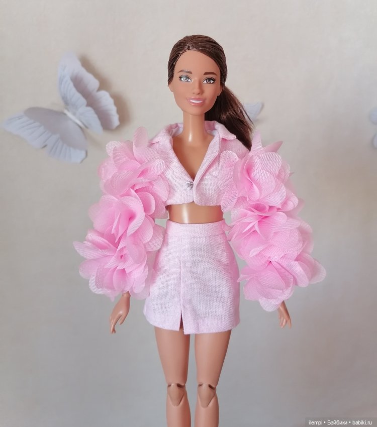 Костюм пиджак и юбка для барби, поппи