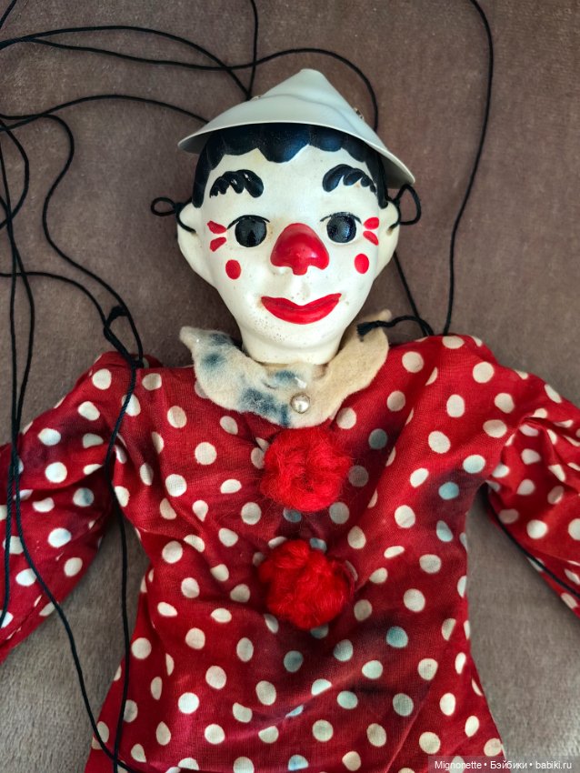 Марионетка Клоун, 1961г — Винтажные куклы и игрушки детства