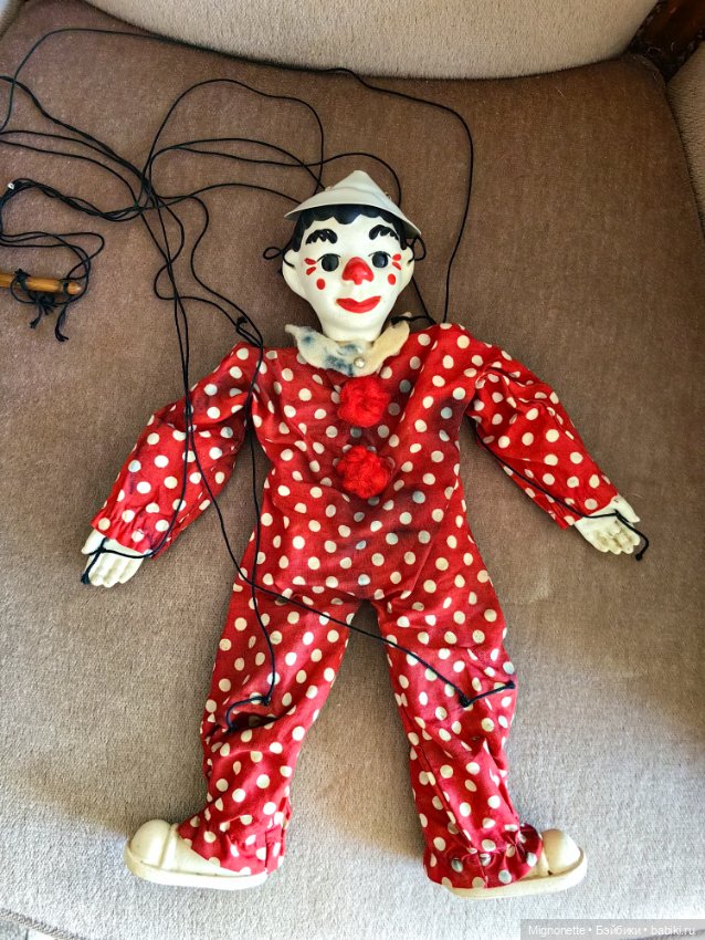 Марионетка Клоун, 1961г — Винтажные куклы и игрушки детства (фото 10)