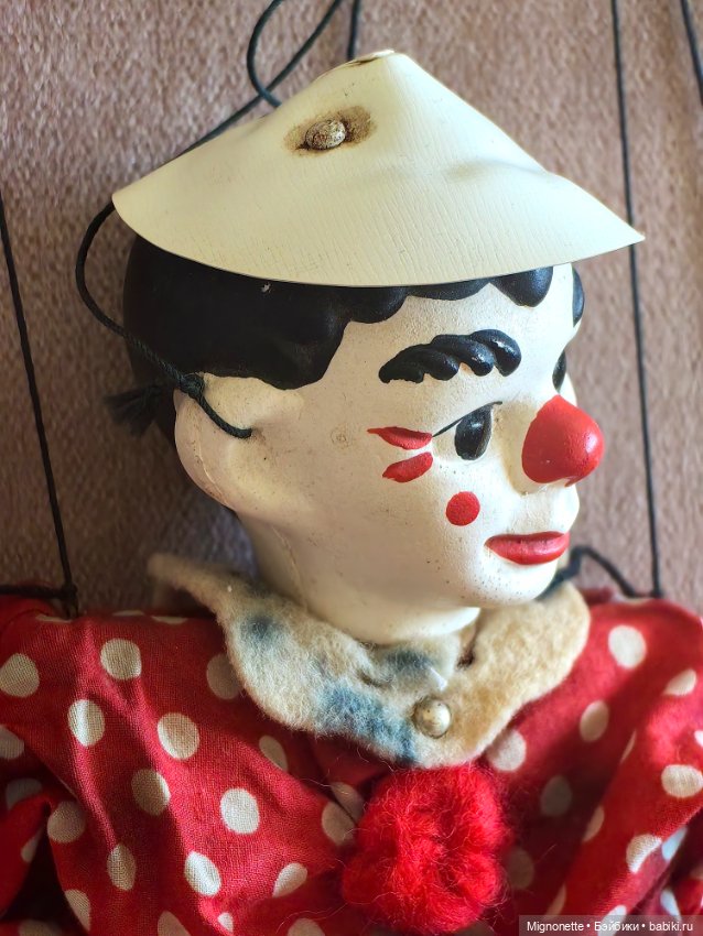 Марионетка Клоун, 1961г — Винтажные куклы и игрушки детства (фото 8)