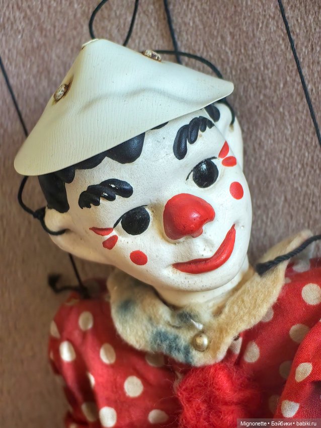 Марионетка Клоун, 1961г — Винтажные куклы и игрушки детства (фото 7)