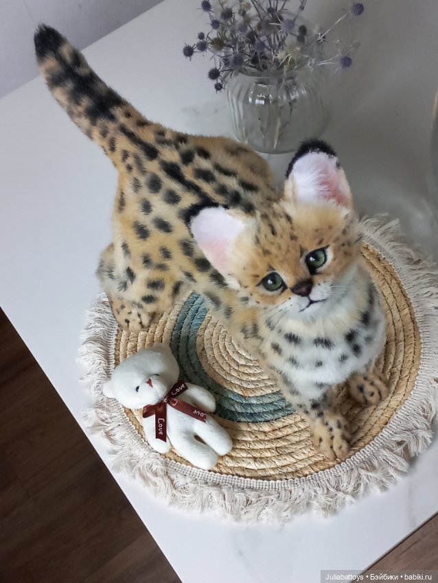 Мягкая игрушка кот. Сервал 🖤 (фото 8)