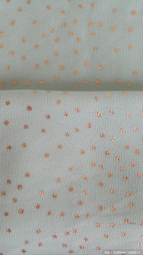 Лот ткани по типу крепдешина для кукольного рукоделия 1