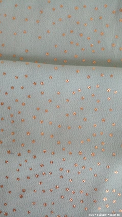 Лот ткани по типу крепдешина для кукольного рукоделия 1 (фото 2)