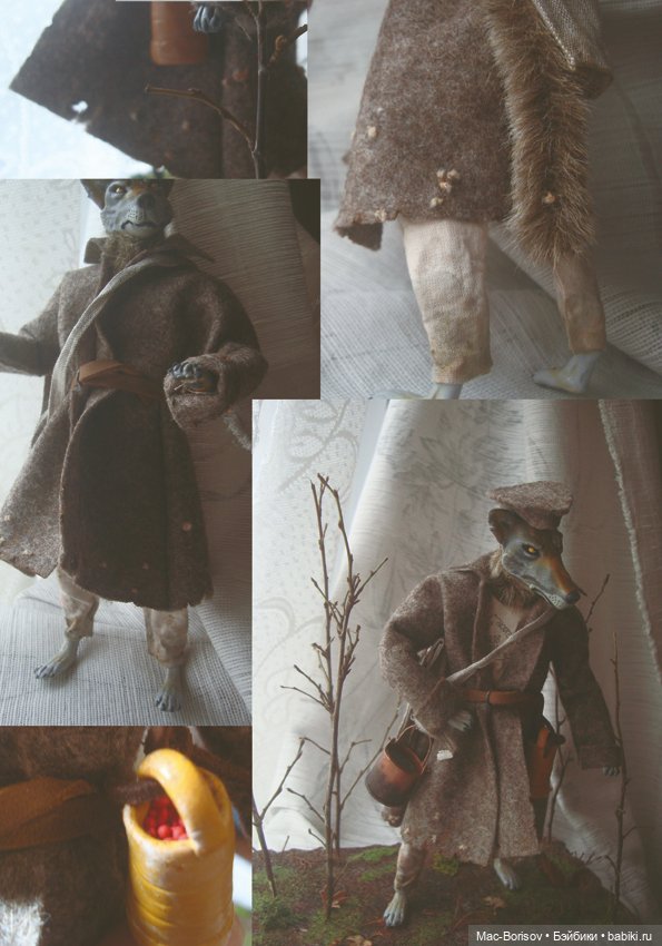 Волк-бродяга, авторская кукла (фото 4)