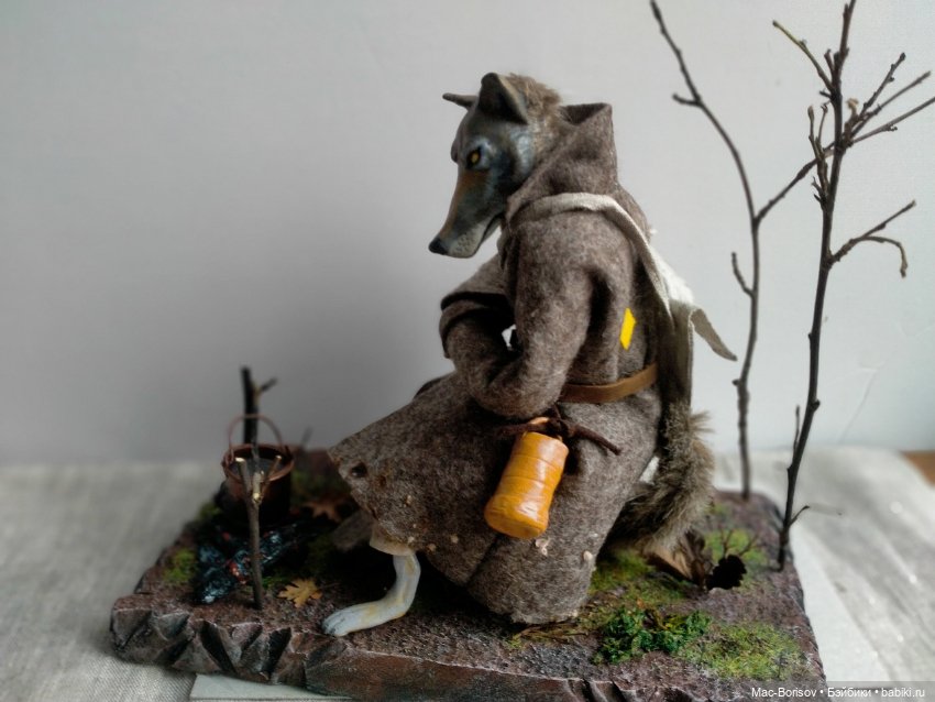Волк-бродяга, авторская кукла (фото 8)