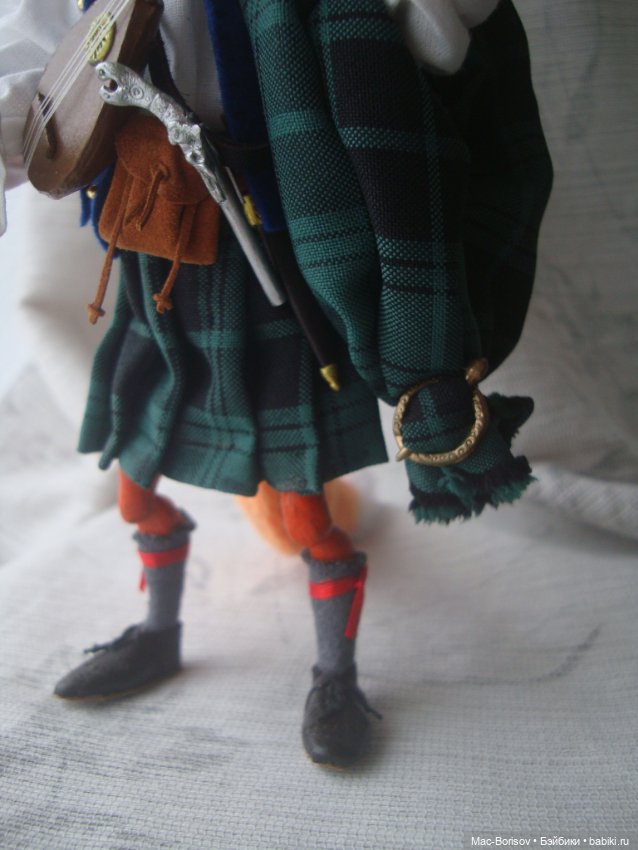 Хитрый шотландский лис, авторская кукла (фото 4)