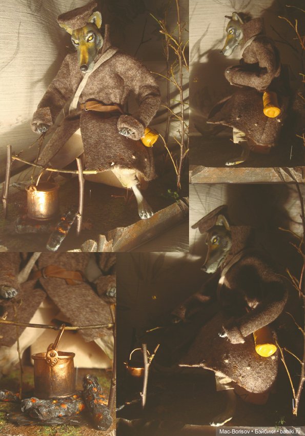 Волк-бродяга, авторская кукла (фото 7)