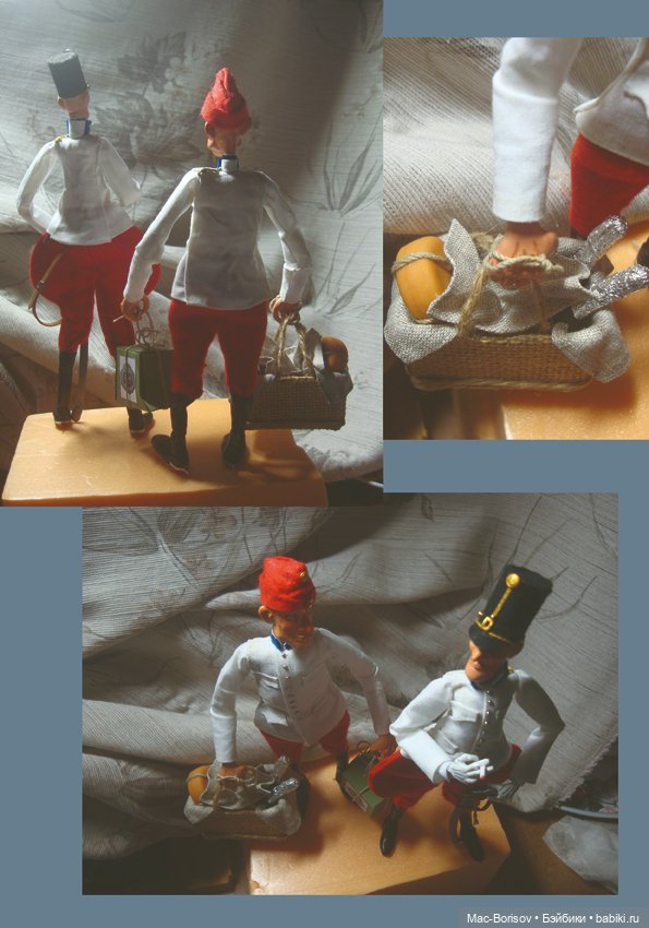 Офицер и денщик, авторская парная кукольная композиция (фото 7)