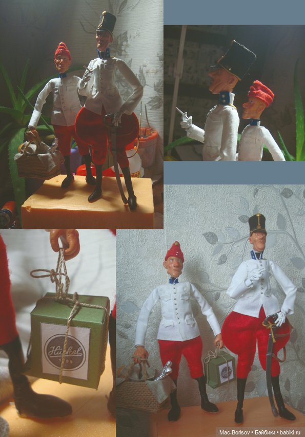 Офицер и денщик, авторская парная кукольная композиция (фото 6)