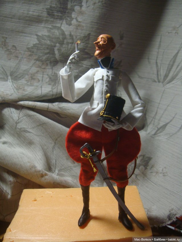 Офицер и денщик, авторская парная кукольная композиция (фото 3)