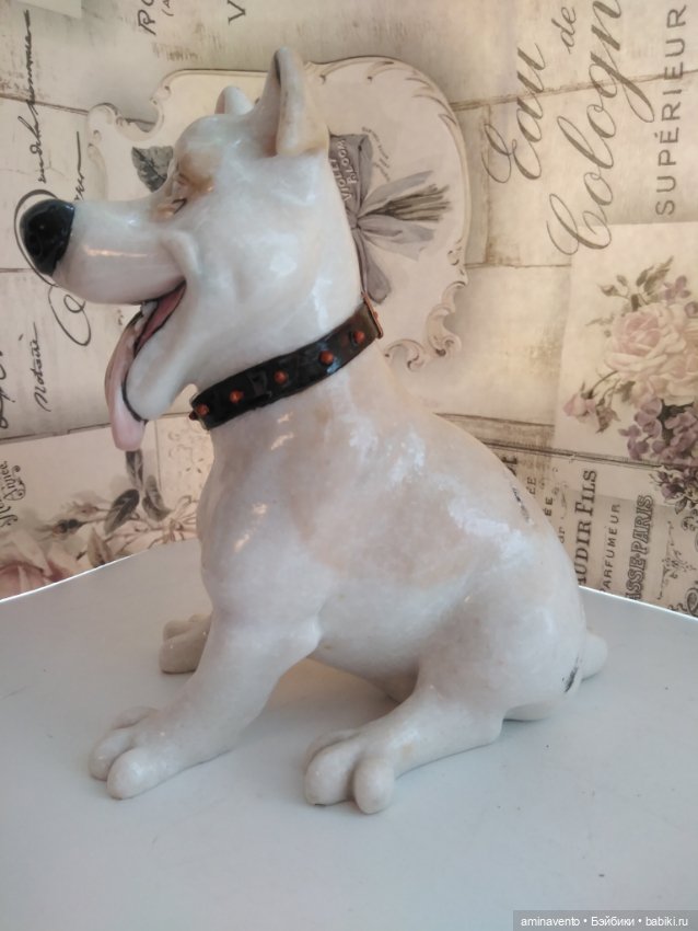 Редкость! Фигурка счастливого Стаффи в ошейнике с шипами от Georg Williams (фото 2)