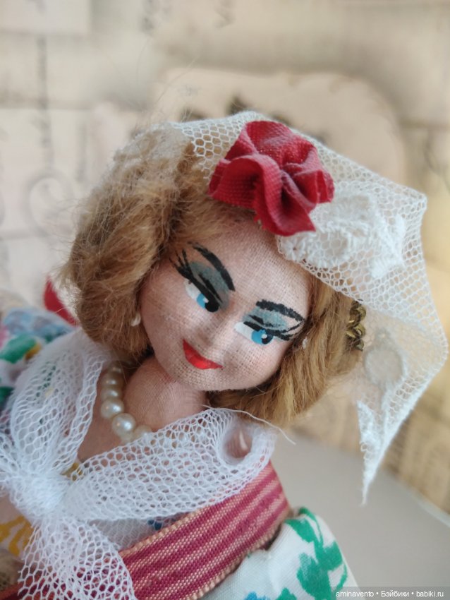 Испанка в национальном костюме 50 -е. Раритет в шикарном состоянии (фото 8)