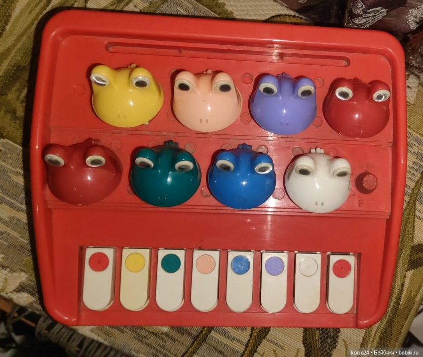 Игрушка СССР Электромузыкальная Пианино "Поющие лягушата" Пластмасса (фото 7)