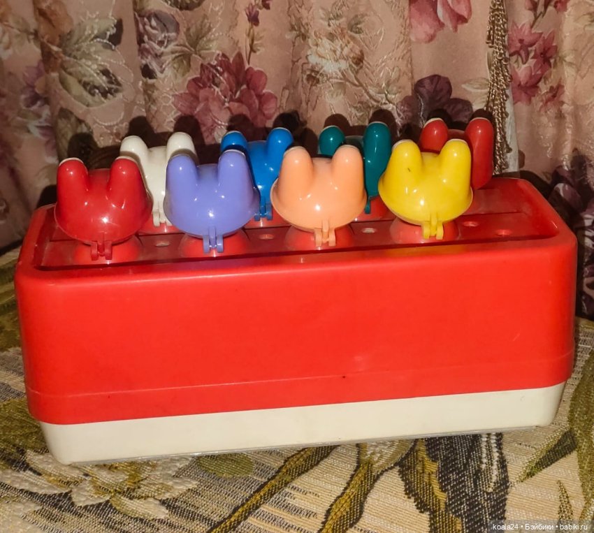 Игрушка СССР Электромузыкальная Пианино "Поющие лягушата" Пластмасса (фото 4)