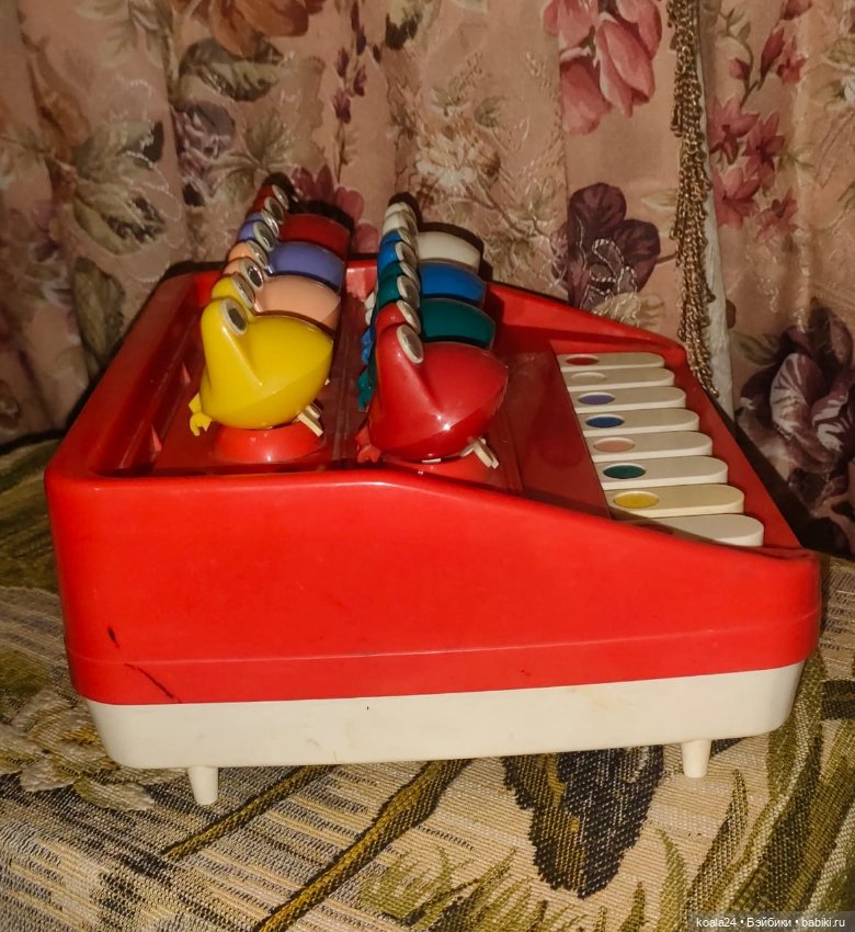 Игрушка СССР Электромузыкальная Пианино "Поющие лягушата" Пластмасса (фото 6)