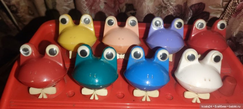 Игрушка СССР Электромузыкальная Пианино "Поющие лягушата" Пластмасса (фото 5)