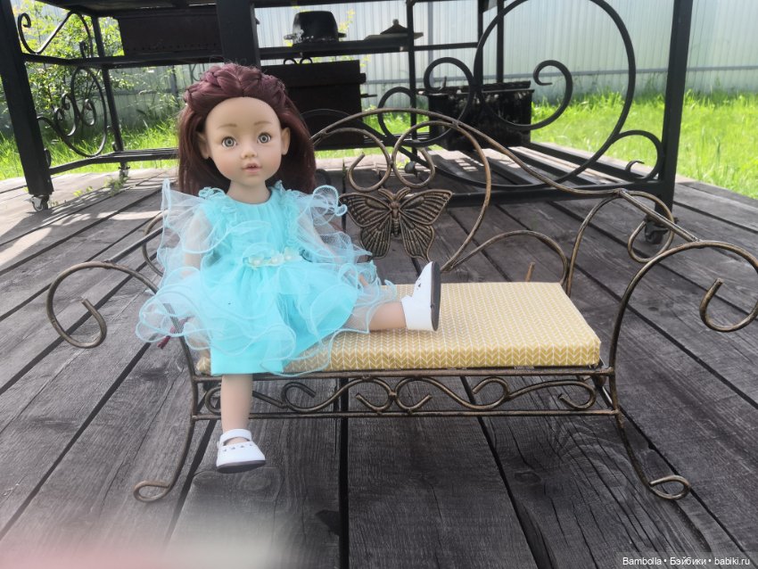 Кованый диванчик для кукол (фото 7)