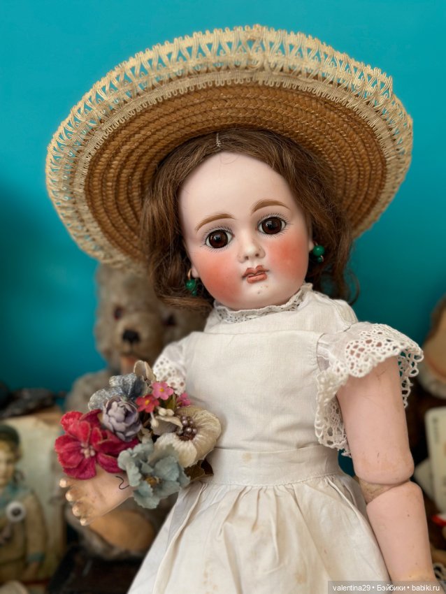 Антикварная ранняя кукла Sonneberg 9 для французского рынка