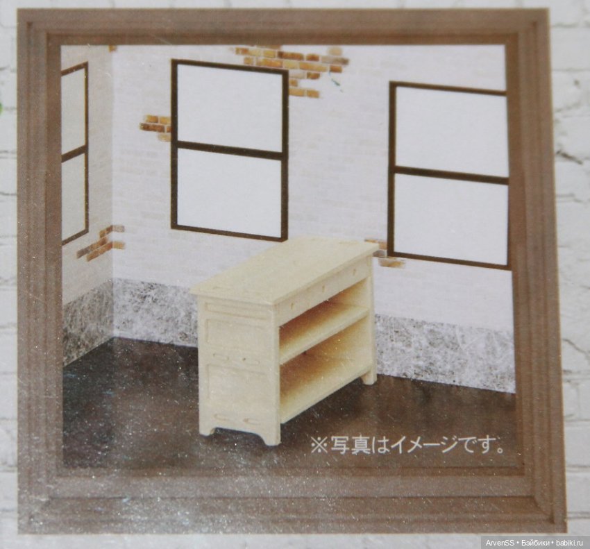 Сборная тумба (в прихожую или на кухню) Wood Craft для кукол 1/12 (фото 2)