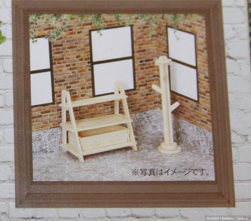 Сборный набор в прихожую Wood Craft для кукол 1/12 (фото 2)