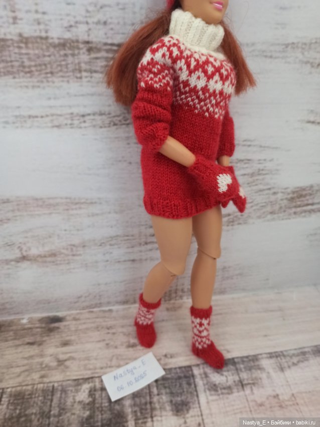 Вязаный комплект для кукол (фото 4)