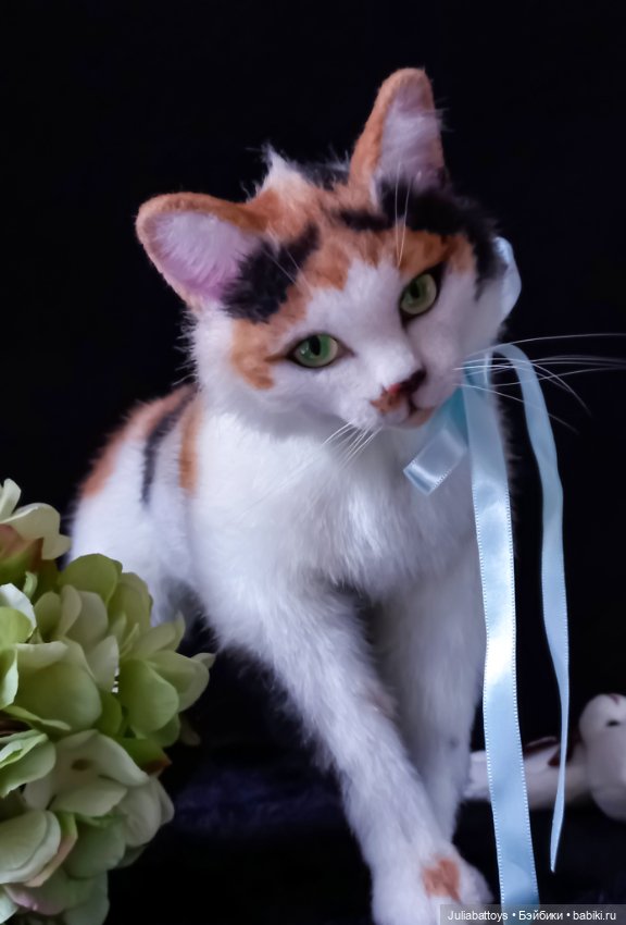 Мягкая игрушка кошечка Портретный котик