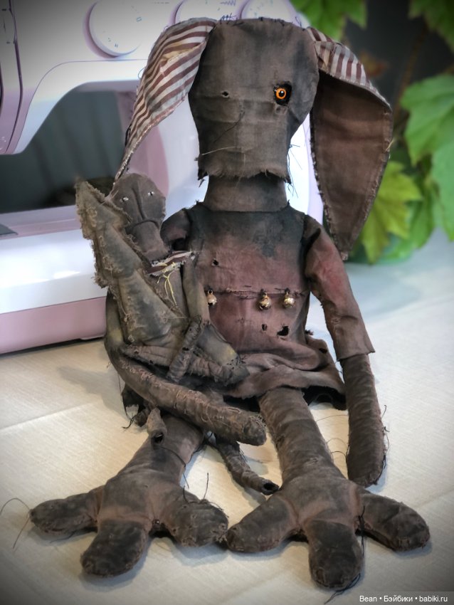 Жуткая чердачная кукла ручная работа (фото 2)